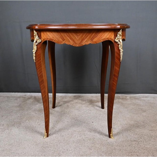 Louis XV Style Marquetry Coffee Table For Sale - Image 16 of 18