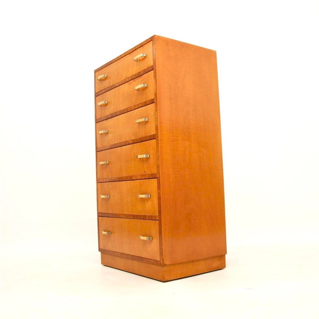 Art Deco Satinwood and Walnut Chest of Drawers, 1930 For Sale - Image 6 of 13