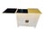 Vintage 1970s Henredon Hollywood Regency Faux Goatskin Flip-Top Bar Cabinet For Sale - Image 9 of 12