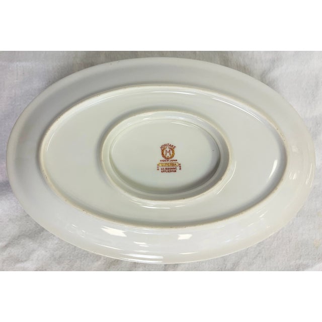 Circa 1960s Vintage Noritake 'Superba' Pattern Gravy Boat With Attached Underplate For Sale - Image 11 of 13