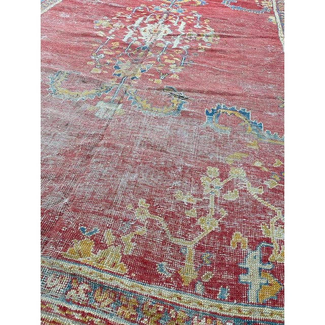 Antique Turkish Distressed Smyrne Rug For Sale - Image 10 of 18