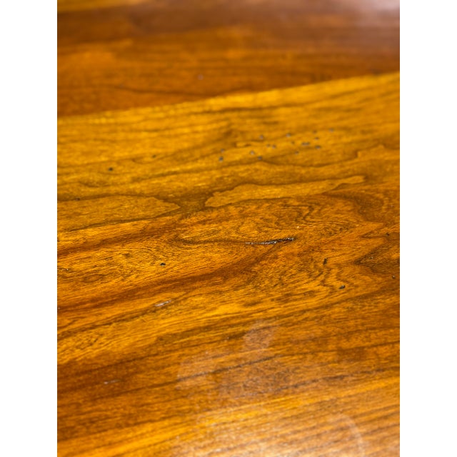 Ethan Allen “Maison” Wrought Iron Base Dining Table With One Leaf For Sale - Image 9 of 10