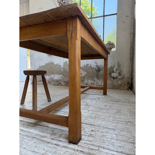 Golden Oak Farmhouse Table, 1970s For Sale - Image 14 of 18