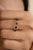 Contemporary Blue Sapphire and Diamond Dainty Band Ring in 18k White Gold Ring Size 11 For Sale - Image 3 of 9