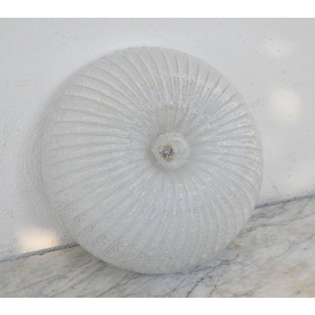 Italian Midcentury Murano Glass Flush Mount Light Barovier Style, 1970s For Sale - Image 6 of 13