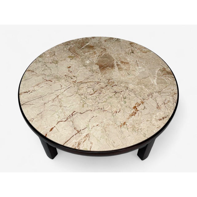 Brown Edward Wormley, Dunbar, Mahogany, Marble, Large Coffee Table, Usa, 1940s For Sale - Image 8 of 13