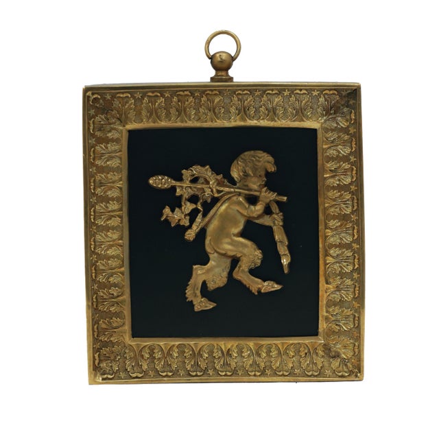 Neoclassical Style Bronze Plaque with Putto, 19th Century For Sale - Image 5 of 5