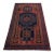 Mid-Century Hand Knotted Wool Rug - Navy Madder Tribal Geometric For Sale