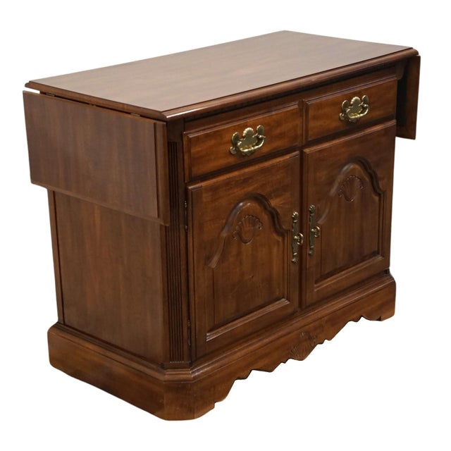 KELLER FURNITURE Solid Cherry Traditional Style 42" Drop Leaf Server Buffet 33" High Leaves Down: 42.5" Wide Leaves Up:...