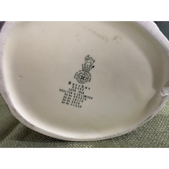 Mid 20th Century Vintage 1958 Royal Doulton Bacchus D6499 Porcelain Toby Character Jug Mug For Sale - Image 5 of 5
