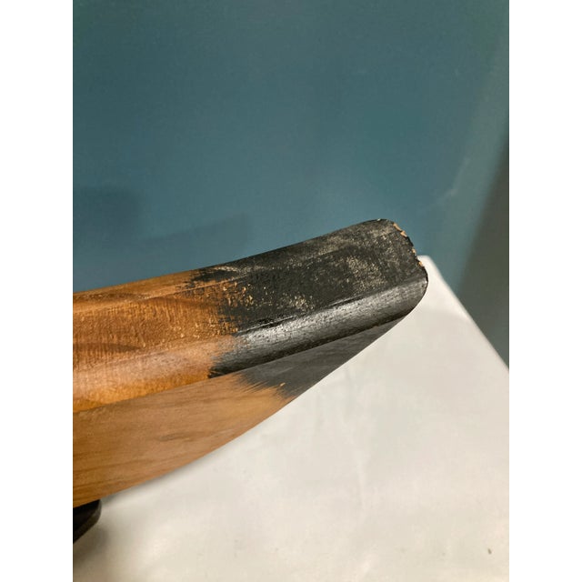 Signed Folk Art Painted Wooden Duck Dated 1983 For Sale - Image 9 of 10