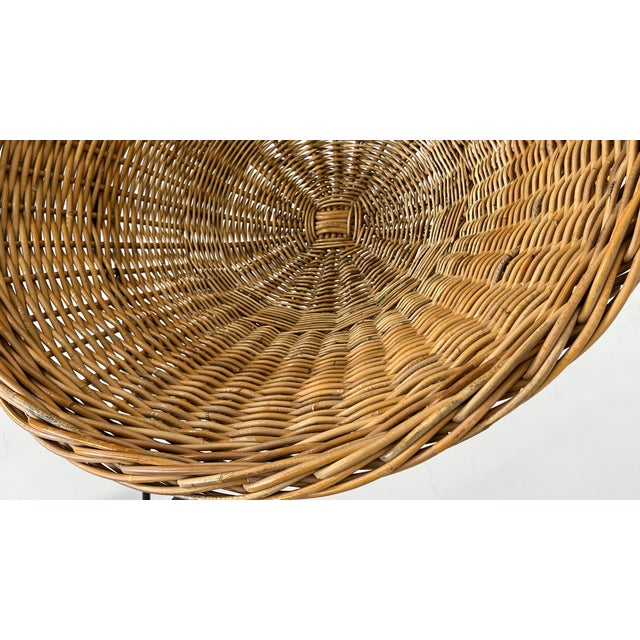 1960s Vintage Chair in Cone Wicker, 1960s For Sale - Image 5 of 8