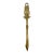 Vintage Mid-Century Cast Brass Wise Owl Figural Letter Opener For Sale