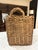 Wood Vintage Kubu Rattan, Rare One Handled, Almost Square Gathering Basket for Cottage Core & Farmhouse Decor - See Pictures! For Sale - Image 7 of 9