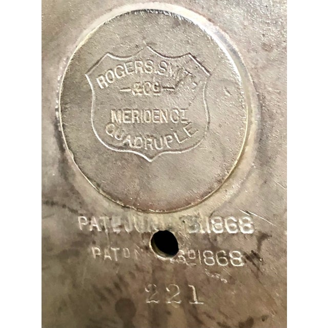 1868 Roger Smith & Company Quadruple Plated Ice Water Pitcher For Sale - Image 10 of 13