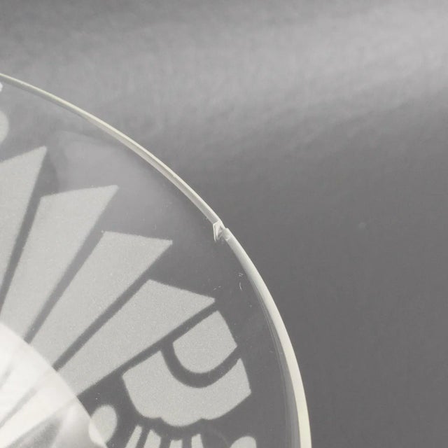 Art Deco Silver Plate and Etched Glass Centerpiece Bowl For Sale - Image 11 of 11