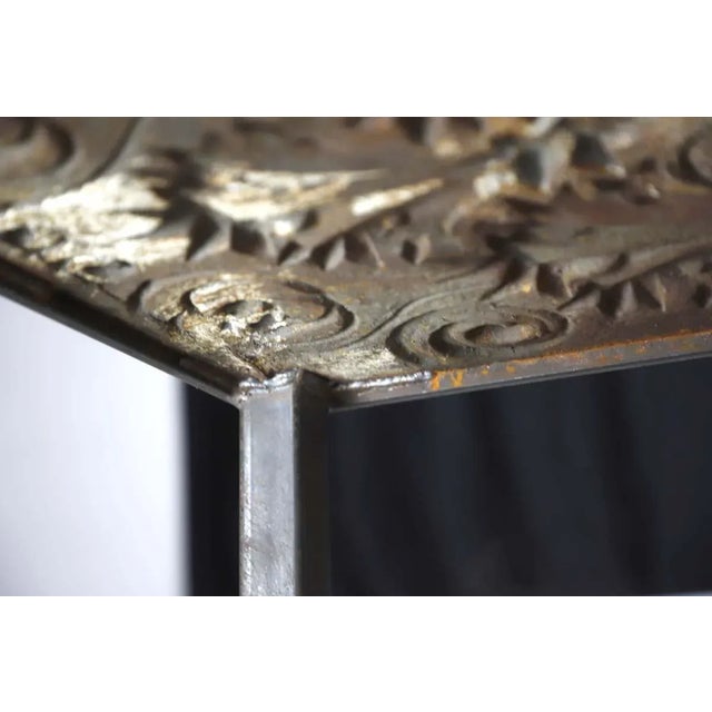 Art Deco Cast Iron & Glass Top Coffee Table Chairish