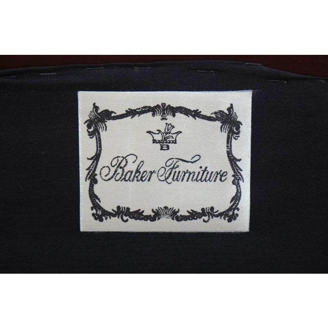 Pair of Baker Mahogany Medallion Back Armchairs For Sale - Image 17 of 18
