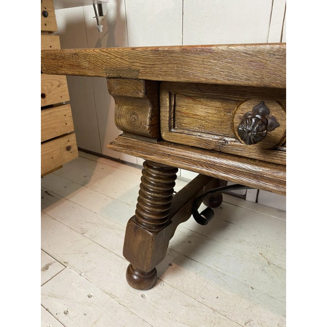 Antique Spanish Coffee Table with Solomonic Legs For Sale - Image 5 of 18