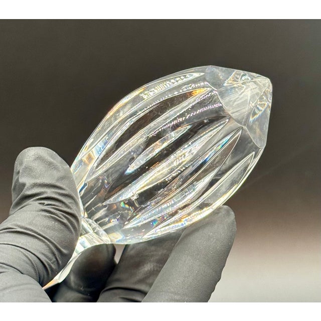 1950s Vintage Lausitzer German Cranberry Cut Crystal Decanter For Sale - Image 5 of 16