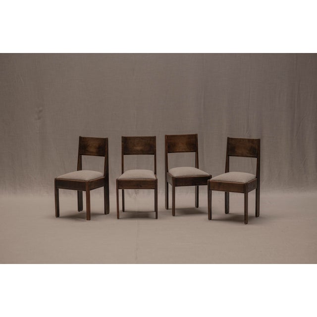 Vintage Dining Chairs from L.O.V. Oosterbeek, 1940s, Set of 4 For Sale - Image 6 of 18