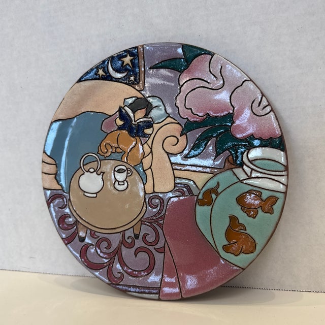 Mid-Century Modern Judy Miller Plate, 1987 For Sale - Image 3 of 7