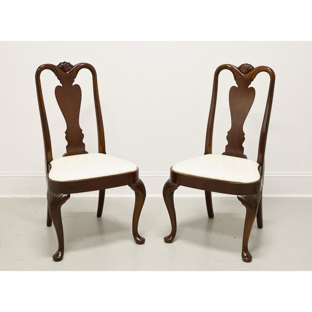 Hickory Chair Mahogany Queen Anne Dining Side Chairs - Pair A For Sale - Image 11 of 11