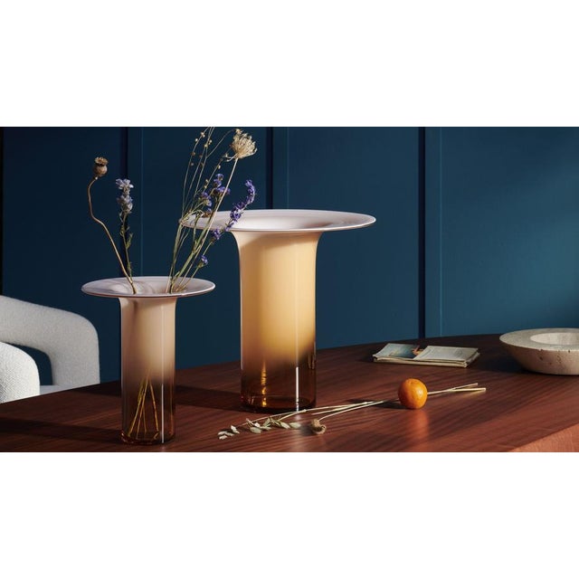 Gold Vase in Hand-Blown Glass from Cassina For Sale - Image 8 of 11