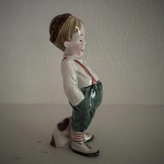 Vintage Small Boy & Dog Porcelain Figurine Titled “Butch” by Gort For Sale - Image 4 of 6
