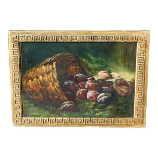 C P Ream, Noted Illinois Artist, Fruit Still Life, Framed For Sale