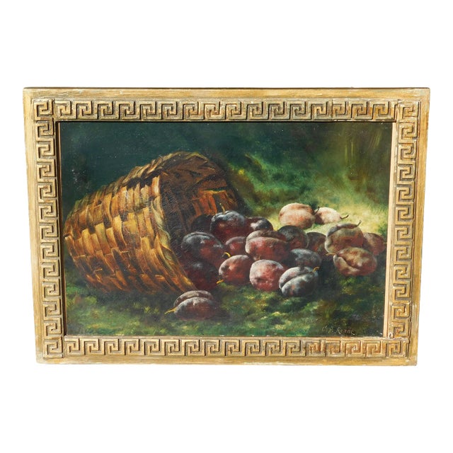 C P Ream, Noted Illinois Artist, Fruit Still Life, Framed For Sale