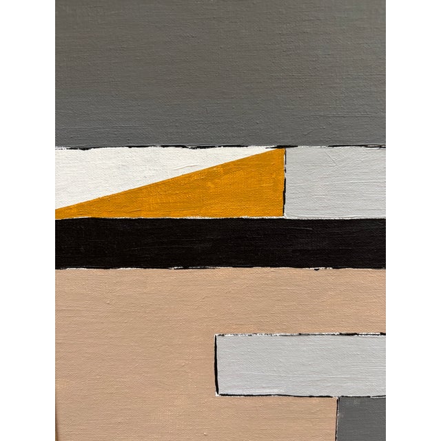Vintage Mid-Century Modern Abstract Geometric, Hard Edge. Painting For Sale In New York - Image 6 of 10