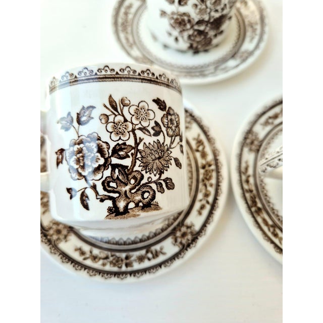 Ceramic Vintage Coffee Cups and Saucers from Wood & Sons, 1960s, Set of 6 For Sale - Image 7 of 8