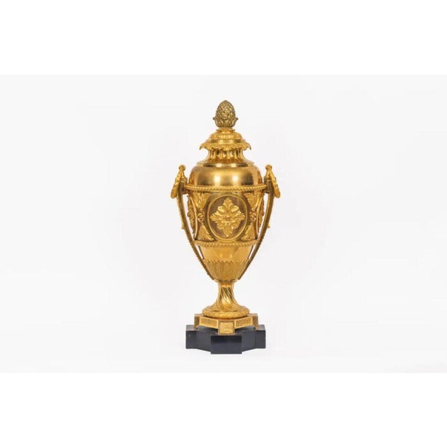 A Magnificent Pair of French Louis XVI Style Ormolu Vases For Sale - Image 9 of 12