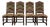 Louis XIII Chairs in Turned Wood and Velvet, Set of 4 For Sale