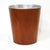 Wood Mid Century Teak Aluminum Trashcan in the Style of Danish Modern For Sale - Image 7 of 7