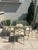 Vintage Powder Coated Brown Jordan Green Calcutta Chinoiserie Patio Dining Set For Sale In Chicago - Image 6 of 12