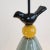 Contemporary Gray Ceramic Pendant Light With Black Bird, Plug in Cord From kRI kRI Studio For Sale - Image 3 of 5