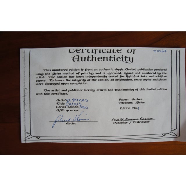 Early 21st Century Calais by Paul Vernes Giclee Canvas Print 1/500 Abstract Landscape France 80" For Sale - Image 5 of 13