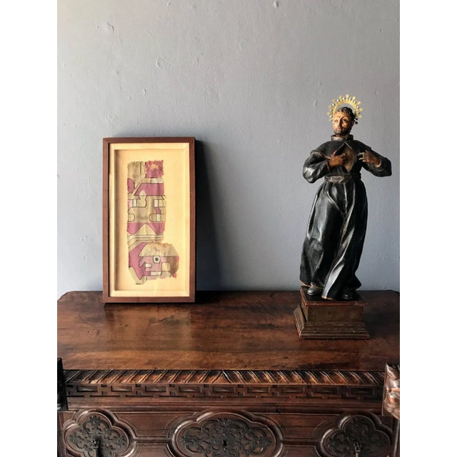 Framed Pre-Columbian Textile Fragment For Sale - Image 4 of 7