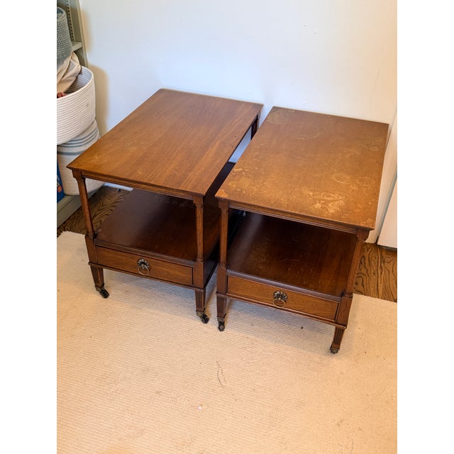 Pair of Vintage Georgetown Galleries Two Tier End Tables For Sale - Image 12 of 12