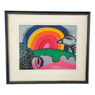 Corneille, Colorful Composition, 1995, Lithograph For Sale