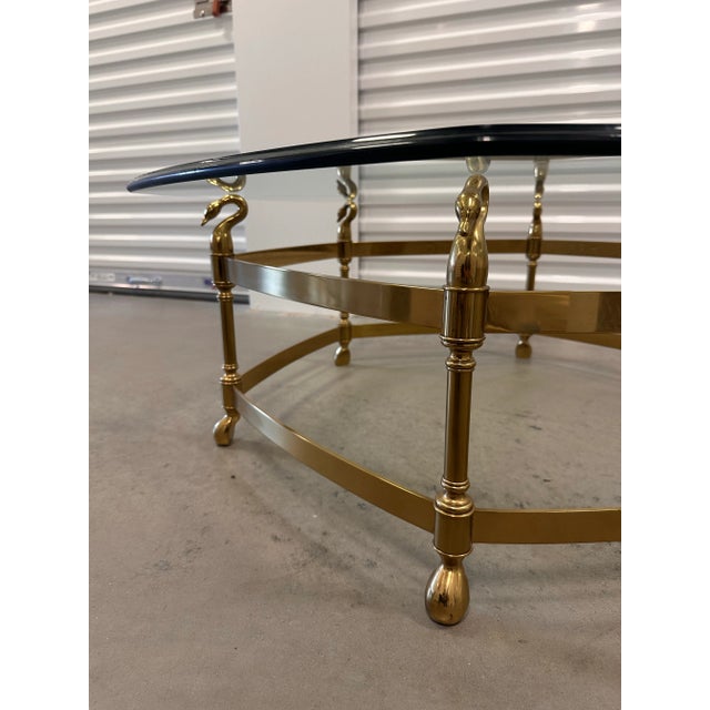 Mid-Century Modern 1960s LaBarge Swan Coffee Table For Sale - Image 3 of 5