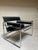 Black Pair of Chromed Tubular Steel and Black Leather Wassily Chairs - Marcel Breuer for Knoll Furniture For Sale - Image 8 of 9