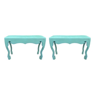 1980s Pair of Post-Modern Console Tables For Sale