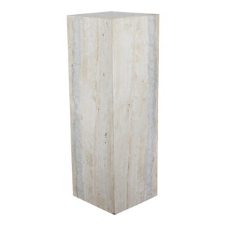 Monumental Travertine Pedestal For Sale