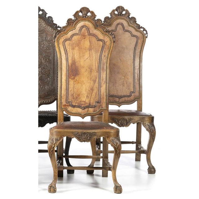 19th Century High-Backed Chairs, Set of 5 For Sale - Image 4 of 8