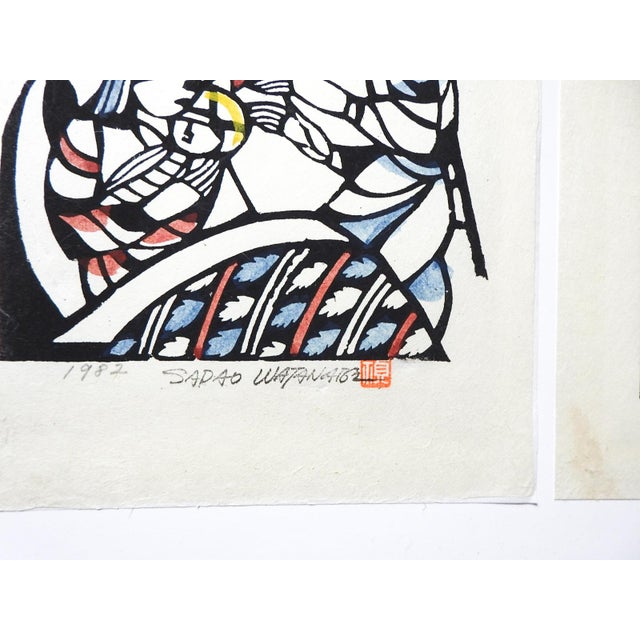 Late 20th Century Late 20th Century After Sadao Watanabe Madonna and Nativity Prints - A Pair For Sale - Image 5 of 5
