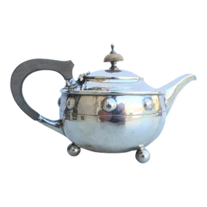 Antique Arts and Crafts Sterling Silver Tea Pot Circa 1910
