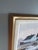 Mid-Century Modern 'Cottages by Quiet Water' Swedish Original Landscape Oil Painting, Framed For Sale - Image 6 of 11